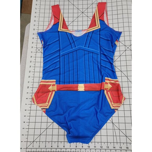 NWT Captain Marvel Superhero Carol Danvers One-Piece Swimsuit XL #79526 - Picture 3 of 4